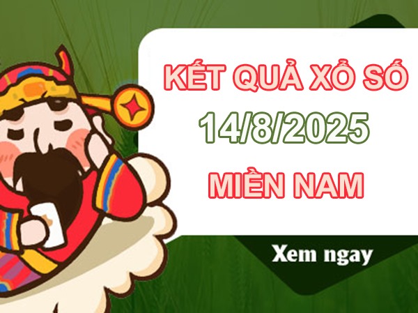 Thống kê xổ số miền Nam 14/8/2025 loto giải tám thứ 5