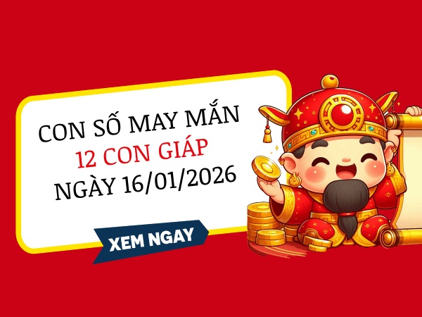 Con số may mắn ngày 16/01/2026 thứ 6 của 12 con giáp