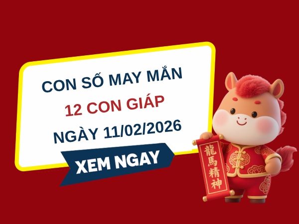 Hé lộ con số may mắn ngày 11/02/2026 thứ 4 của 12 con giáp