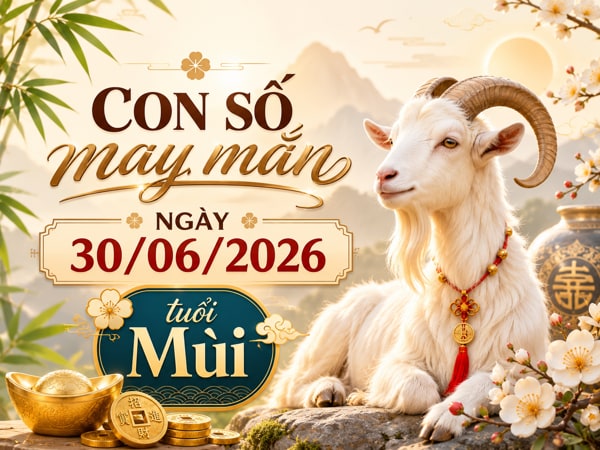 Tăng vận khí với con số may mắn ngày 30/06/2026 tuổi Mùi